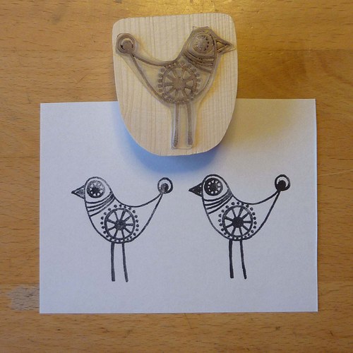 Razítko ptáček — foto 1