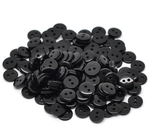 Mini černé klasika oblíbené knoflíčky - 2 ks — foto 1
