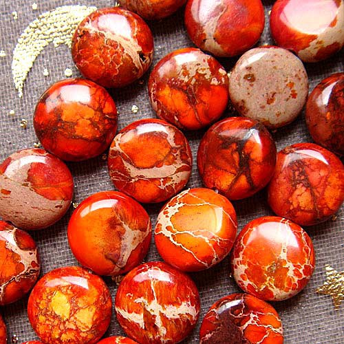 Variscitová Placička 10mm - Oranžová