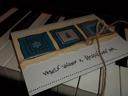 Vánoční přání s krémovoumodrohnědou :) — foto 1