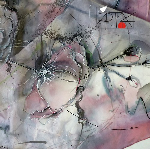 Hedv.šátek "Růže", 90x 90 cm, rezervace — foto 1