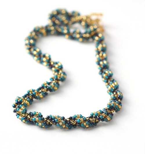 Gold & turquoise spiral rope — foto 1