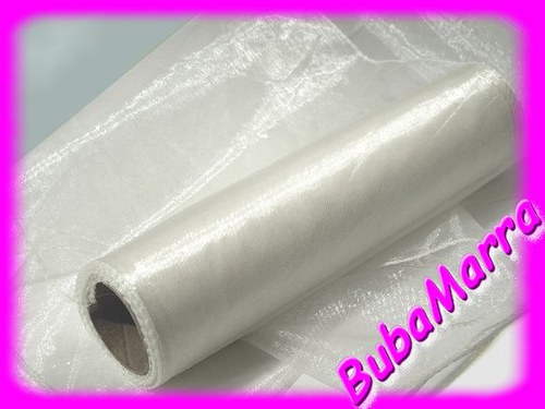 ~ ORGANZA ~ šíře 22 cm ~ SVATEBNÍ ~ BÍLÁ