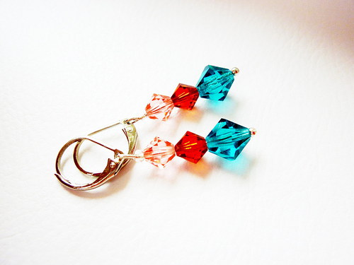 Swarovski barevné náušnice — foto 1