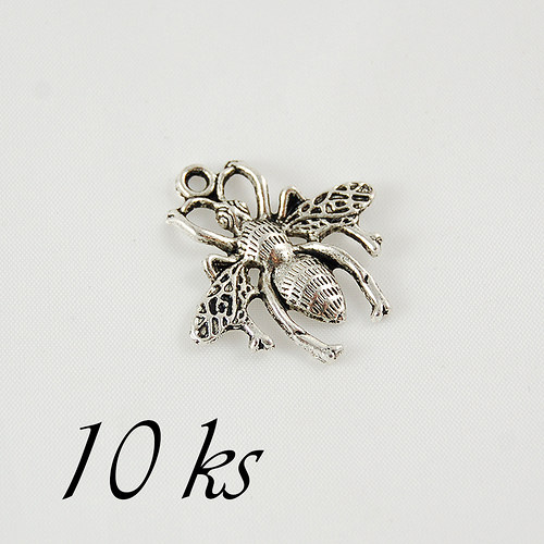 Stříbrná včelka - 10ks — foto 1