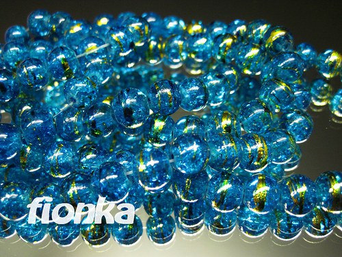 447, Korálky praskané 8mm 20ks/19,- — foto 1