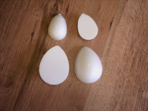 Půlvajíčko 6 cm - polystyren