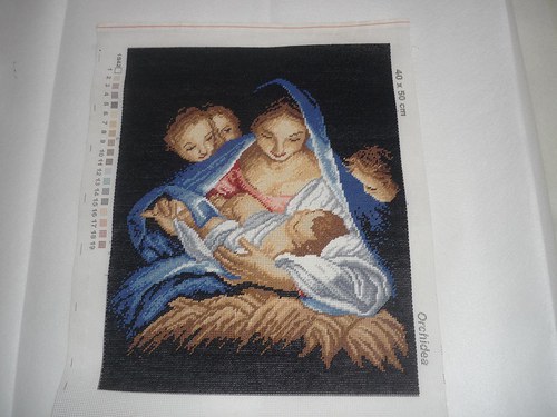 Vyšívaný obrázek "madonna"-sleva!!! — foto 1