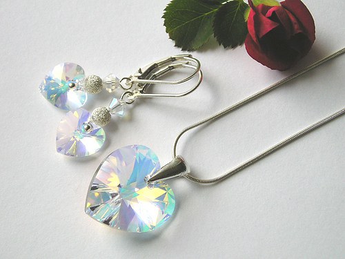 Swarovski sada Crystal AB ( stříbro 925 ) — foto 1