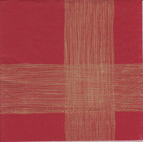 Ubrousek 33 x 33 cm -zlaté proužky — foto 1