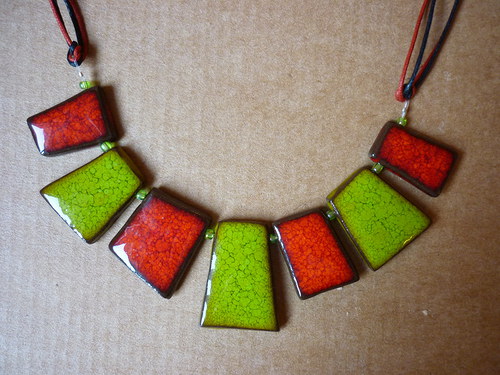 Přívěšek - Red-Green variace III. — foto 1