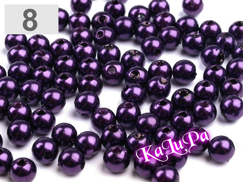 Korálky GLANCE plast kul. Ø6mm-75/ks Tawny Port