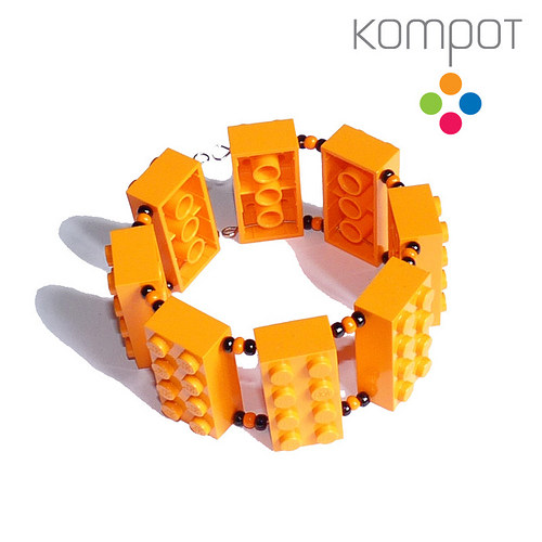 LEGO náramek 4 :: oranžový
