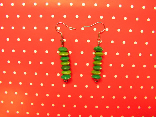 Green Flat Wooden Beads — foto 1