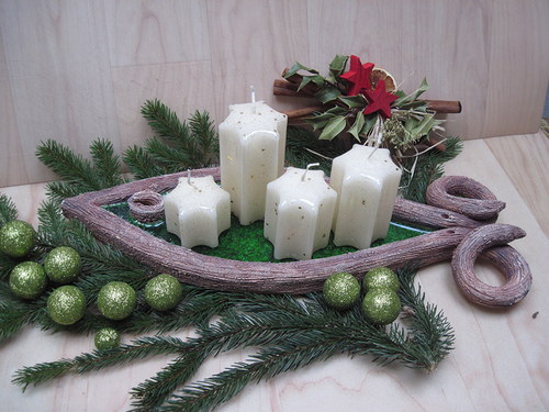 Vánoční rybka - adventní svícen — foto 1