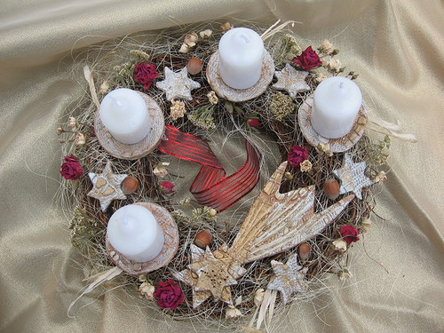 Věnec ADVENTNÍ bílý — foto 1