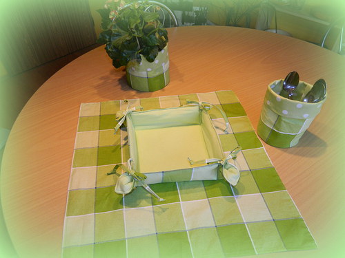 Prostírání "Zelené kostkování" — foto 1