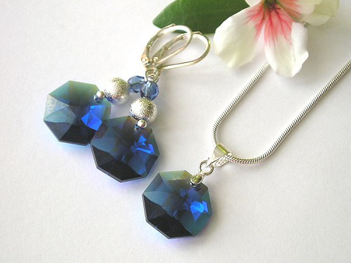 Swarovski sada Strass Dark Sapphire Blue AB — foto 1