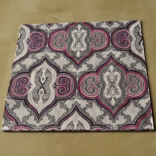 Ubrousek - Růžovošedý ornament — foto 1