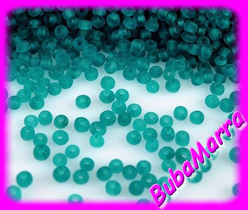 ~ ROKAJL ~ LEDOVĚ MATNÝ ~ TYRKYS~ 2mm - 20g ~