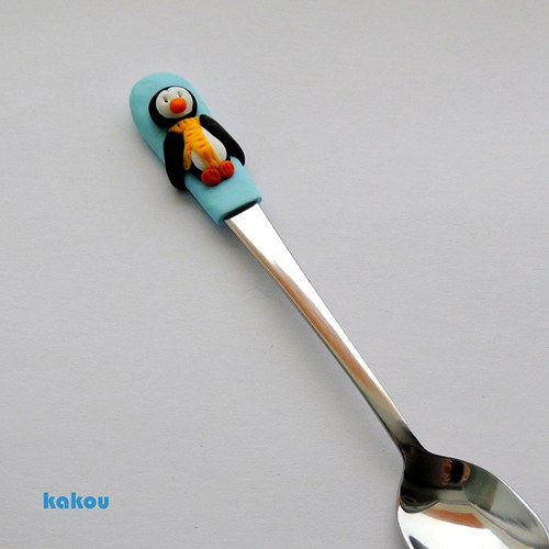 Koktejlová lžička - tučňák — foto 1