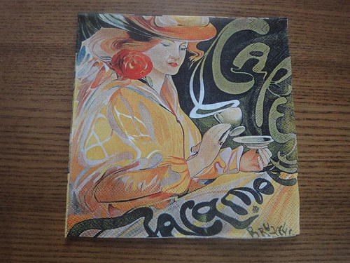 Ubrousek na decoupage - v kavárně — foto 1