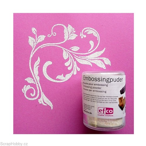 Prášek na embossing Efco - 10g - bílý — foto 1