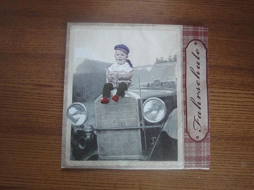 Ubrousek na decoupage - autoškola — foto 1