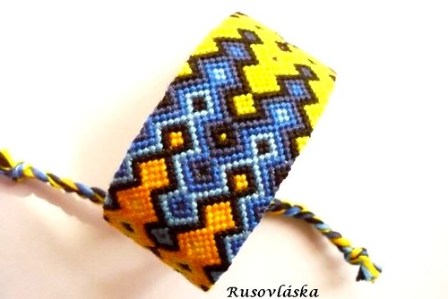 Modrožlutý náramek