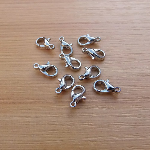 Karabinka - platina 10 mm - bez niklu - 10 kusů