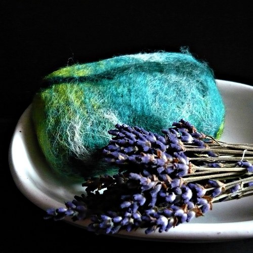 Plstěné mýdlo - Mint & white tea — foto 1