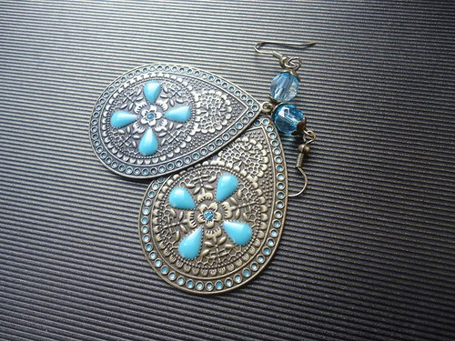 Náušnice " Tyrkys Dribblet " — foto 1