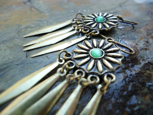 Náušnice " Green Eye " — foto 1
