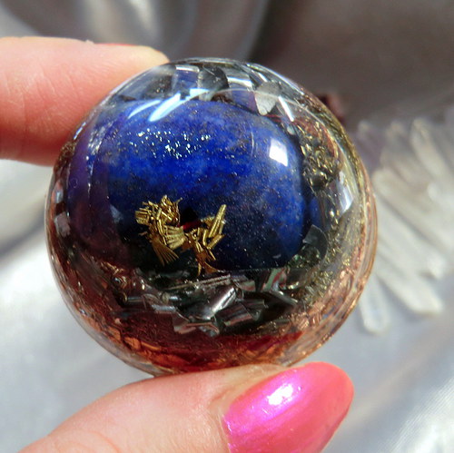 Osobní orgonit (13) - Polokoule 4cm - Lapis — foto 1