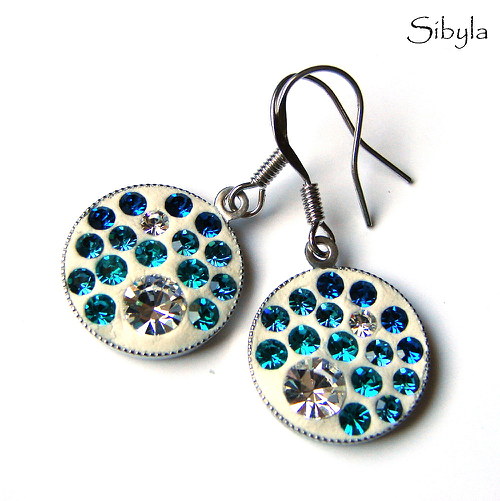 Exclusive Turquoise in White náušky — foto 1