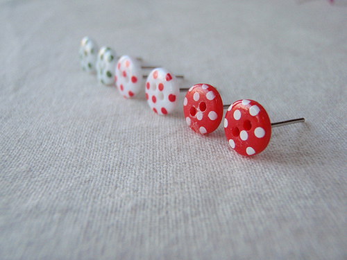 Naušničky "Buttons" - 3 páry! — foto 1
