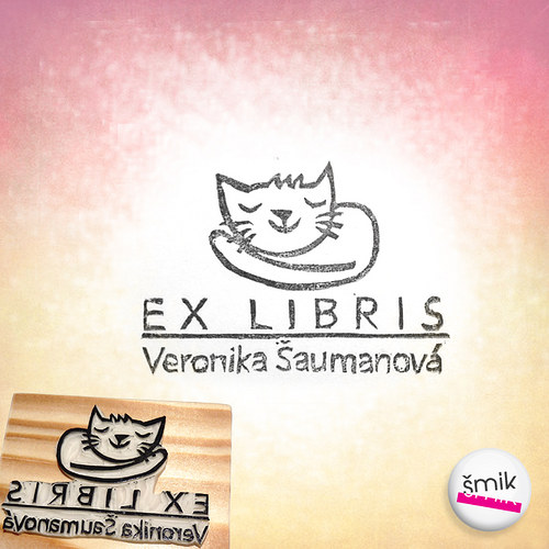 Kočičí Ex libris – razítko na přání — foto 1