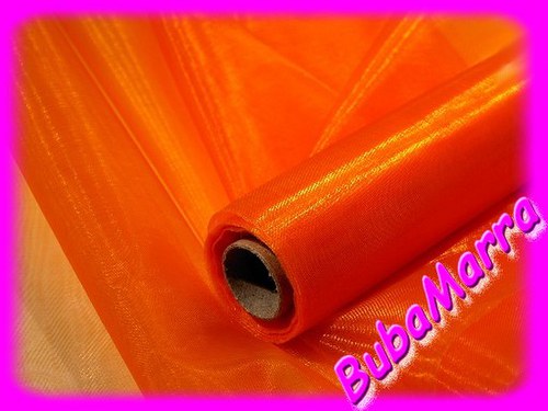 ~ ORGANZA ~ šíře 37 cm ~ SVATEBNÍ ~ ORANŽOVÁ