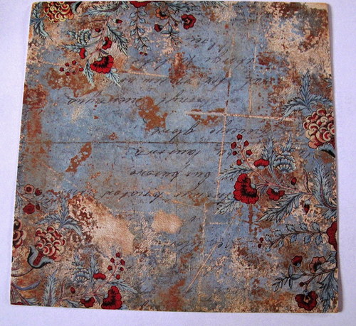 Papír Manuscript modrý s květy 1ks — foto 1