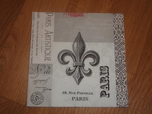 Ubrousek na decoupage - znak Paris — foto 1