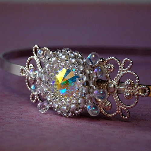 Rosněnka Romantická - Swarovski...čelenka... — foto 1