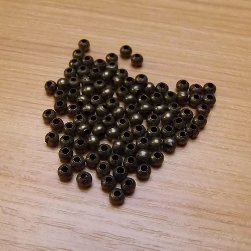Bronzové korálky - 3,2mm - 100 kusů