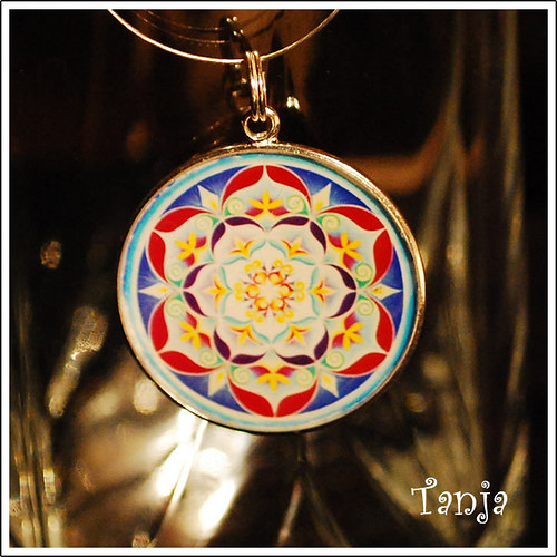 Modrá mandala - přívěsek — foto 1