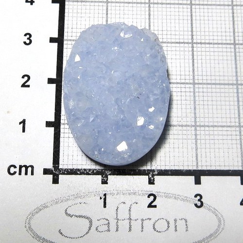 R Drůzka -kabošon, modrý chalcedon Extra č.1 — foto 1