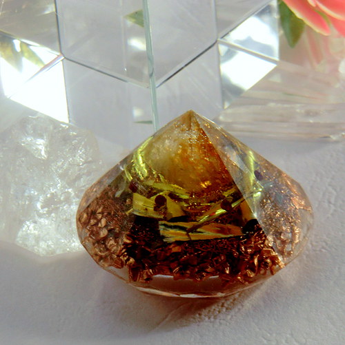 Orgonit 2 *DIAMANT* Citrín* Pentagram — foto 1