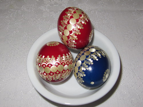 Kraslice zdobené slámou — foto 1