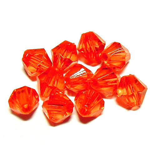 Akrylové bicony - 6 mm - 50 ks