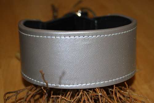 Kožený obojek Silver, XL — foto 1