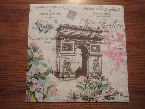 Ubrousek na decoupage - Vítězný oblouk