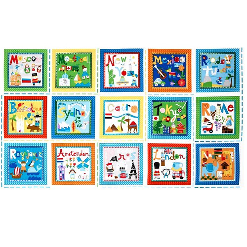 Látka Města Světa - panel 60 cm — foto 1
